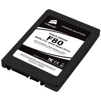 80GB Corsair Force Series, 2.5" 25nm SSD, SandForce controller , Read 280MB/s, Write  270MB/s