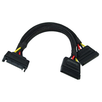  Sata Splitter on Phobya Sata Power Y Cable Sata Socket To 2x Sata Plug 15cm   Black